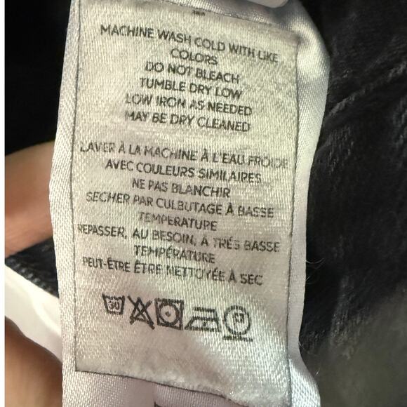 Anthropologie Pilcro High Rise Straight Jeans Black Split Hem Women’s Size 26 - Picture 15 of 16